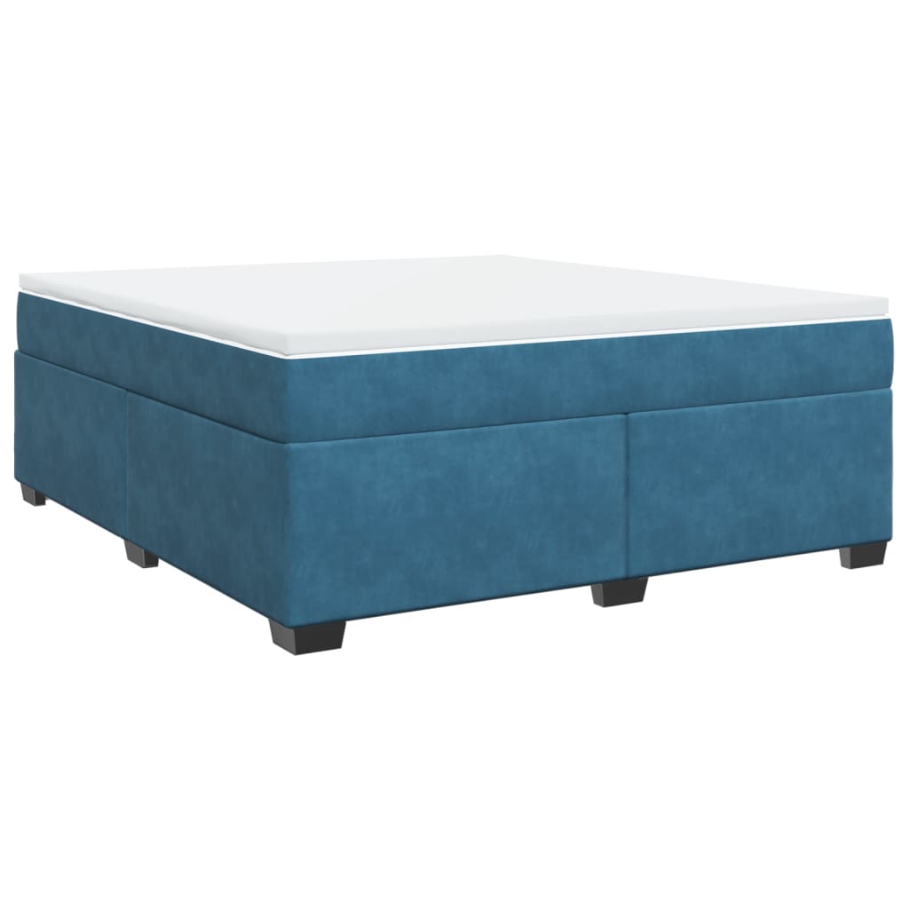 Boxspring met matras fluweel donkerblauw 180x200 cm is nu te koop bij PeponiXL, paradijselijk wonen!