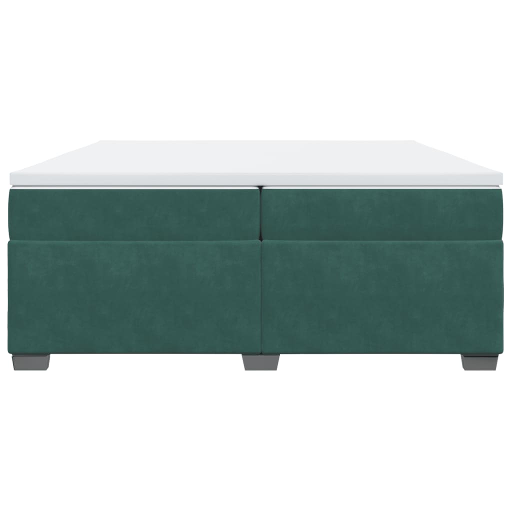 Boxspring met matras fluweel donkergroen 200x200 cm is nu te koop bij PeponiXL, paradijselijk wonen!