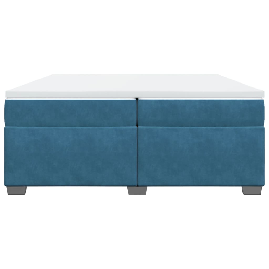Boxspring met matras fluweel donkerblauw 200x200 cm is nu te koop bij PeponiXL, paradijselijk wonen!