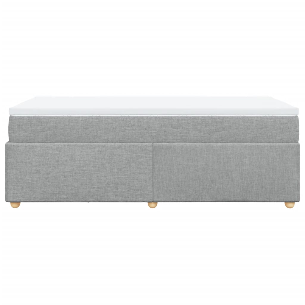 Boxspring met matras stof lichtgrijs 80x200 cm is nu te koop bij PeponiXL, paradijselijk wonen!