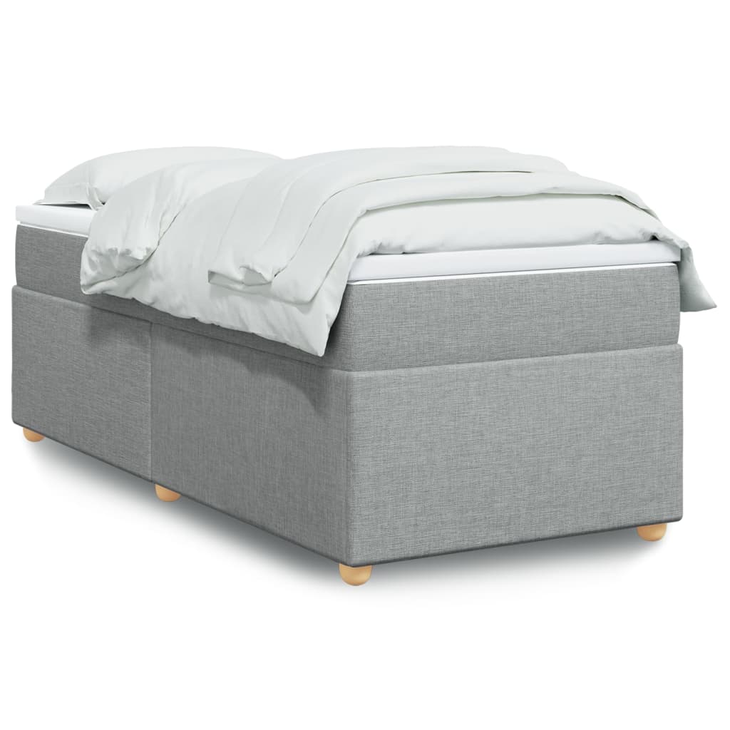 Boxspring met matras stof lichtgrijs 80x200 cm is nu te koop bij PeponiXL, paradijselijk wonen!
