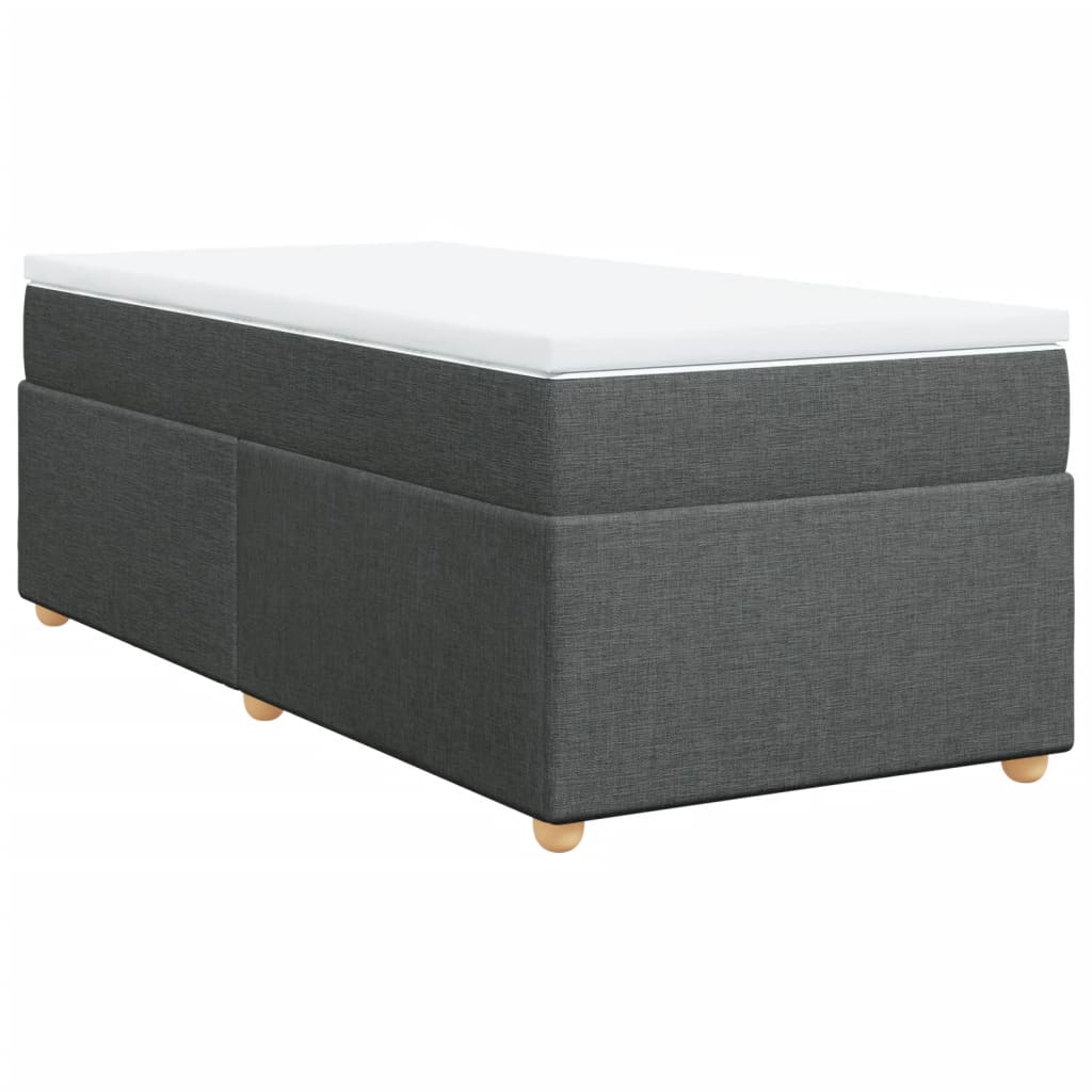 Boxspring met matras stof donkergrijs 80x200 cm is nu te koop bij PeponiXL, paradijselijk wonen!