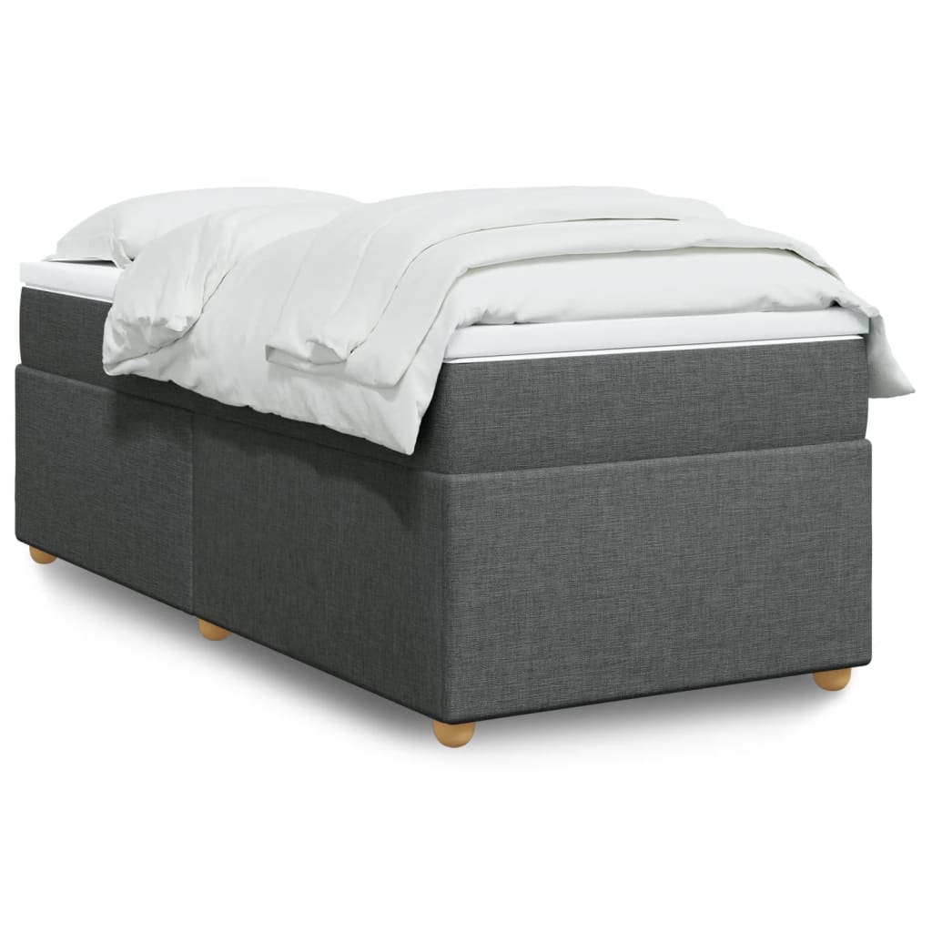 Boxspring met matras stof donkergrijs 80x200 cm is nu te koop bij PeponiXL, paradijselijk wonen!