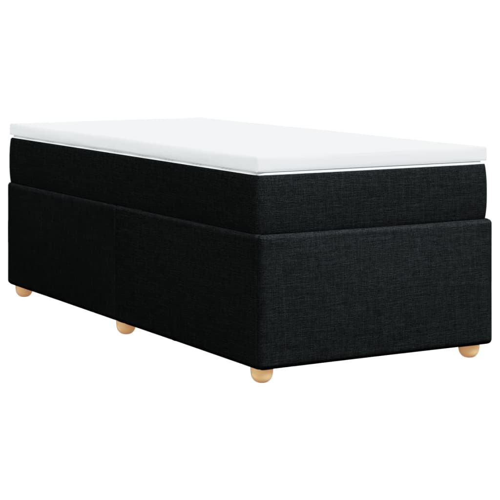 Boxspring met matras stof zwart 80x200 cm is nu te koop bij PeponiXL, paradijselijk wonen!