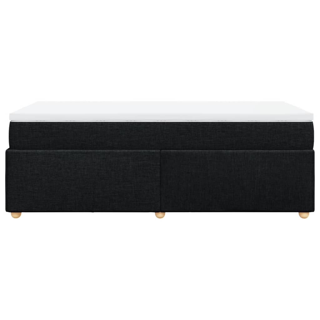Boxspring met matras stof zwart 80x200 cm is nu te koop bij PeponiXL, paradijselijk wonen!