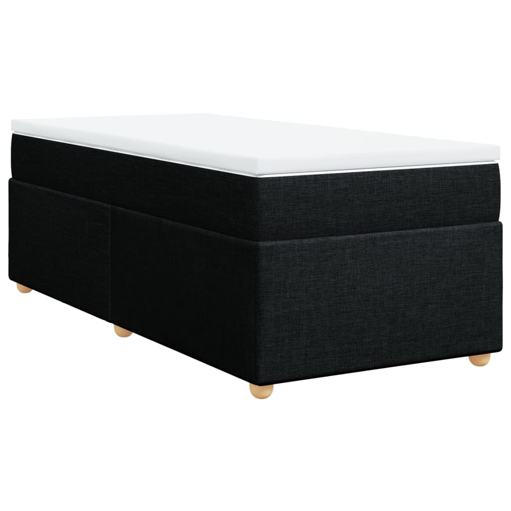 Boxspring met matras stof zwart 80x200 cm is nu te koop bij PeponiXL, paradijselijk wonen!