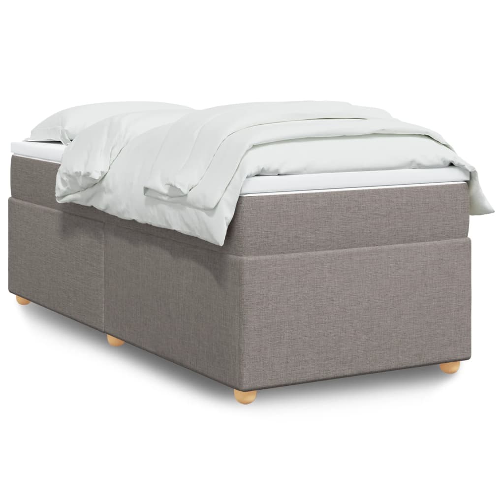 Boxspring met matras stof taupe 80x200 cm is nu te koop bij PeponiXL, paradijselijk wonen!