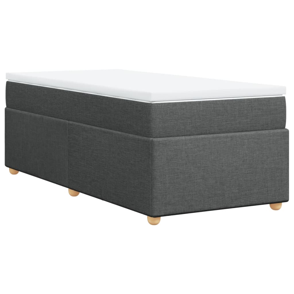 Boxspring met matras stof donkergrijs 90x190 cm is nu te koop bij PeponiXL, paradijselijk wonen!