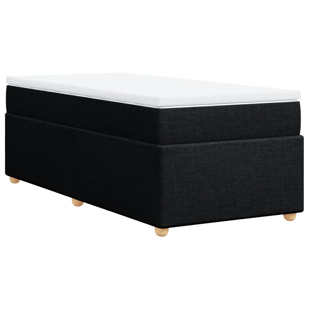 Boxspring met matras stof zwart 90x190 cm is nu te koop bij PeponiXL, paradijselijk wonen!
