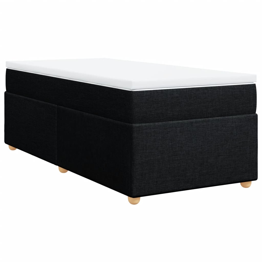 Boxspring met matras stof zwart 90x190 cm is nu te koop bij PeponiXL, paradijselijk wonen!