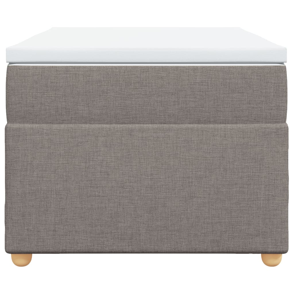 Boxspring met matras stof taupe 90x190 cm is nu te koop bij PeponiXL, paradijselijk wonen!