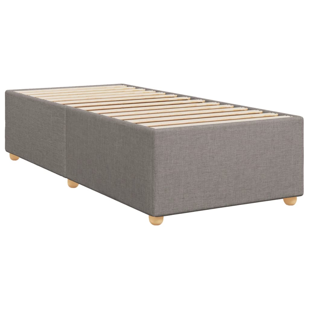 Boxspring met matras stof taupe 90x190 cm is nu te koop bij PeponiXL, paradijselijk wonen!