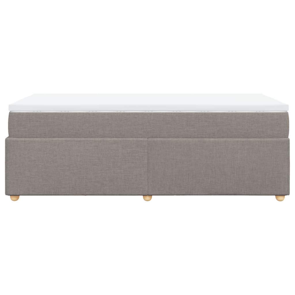 Boxspring met matras stof taupe 90x190 cm is nu te koop bij PeponiXL, paradijselijk wonen!