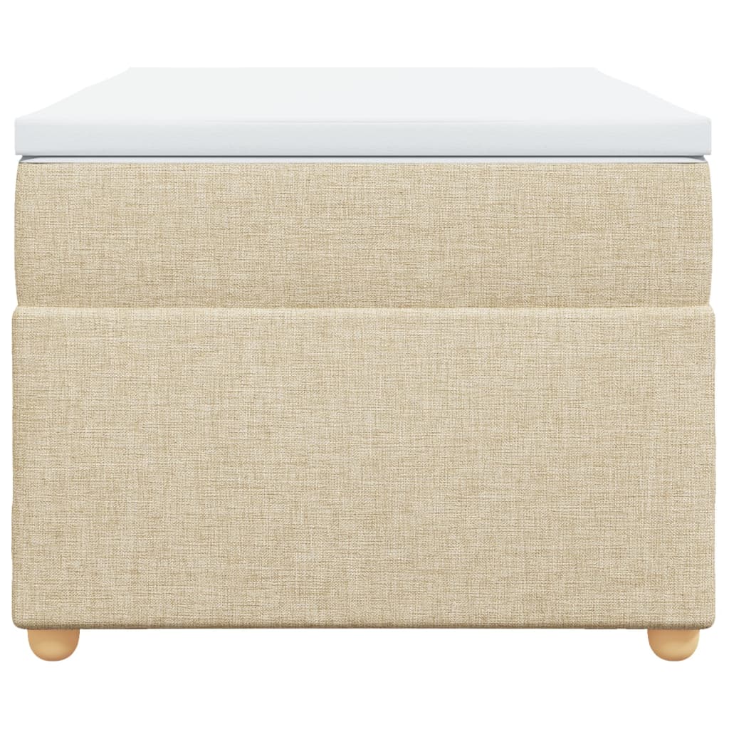 Boxspring met matras stof crèmekleurig 90x190 cm is nu te koop bij PeponiXL, paradijselijk wonen!