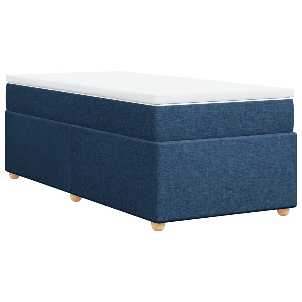 Boxspring met matras stof blauw 90x190 cm is nu te koop bij PeponiXL, paradijselijk wonen!
