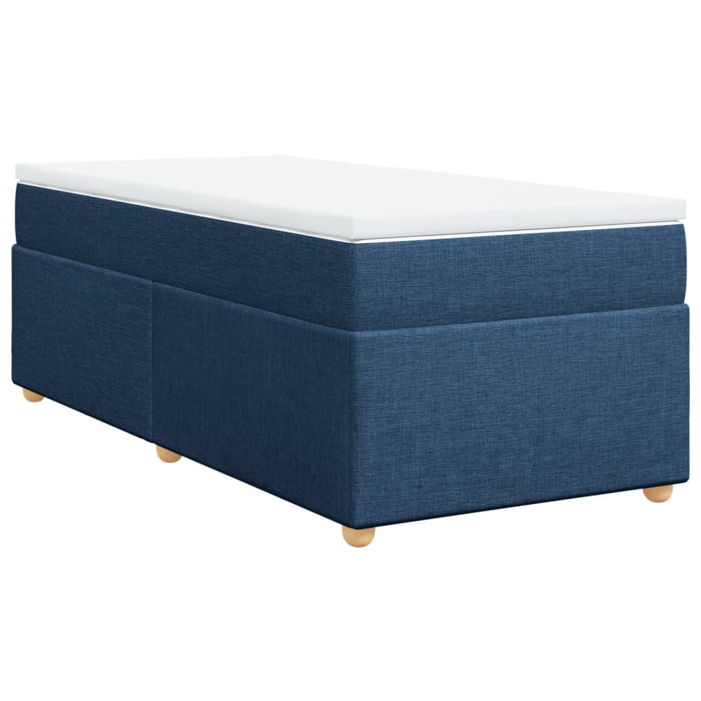 Boxspring met matras stof blauw 90x190 cm is nu te koop bij PeponiXL, paradijselijk wonen!