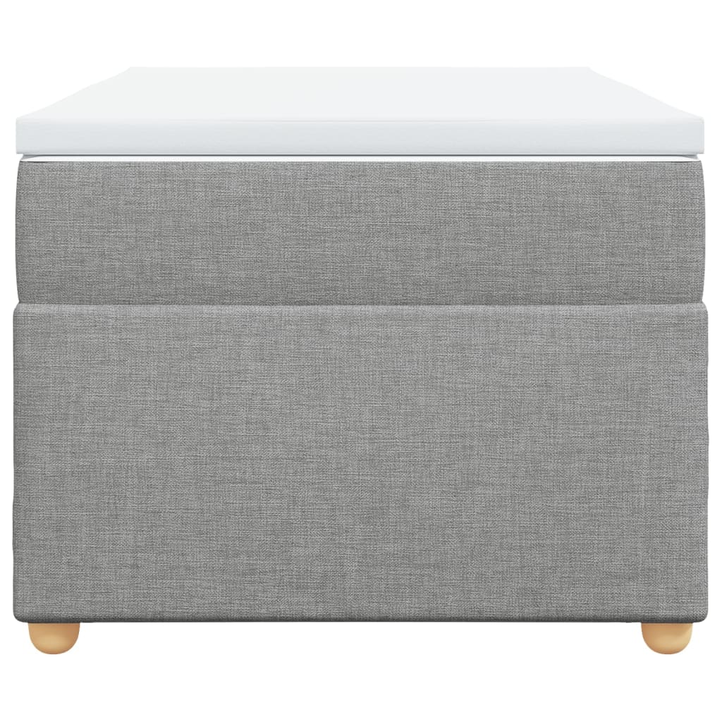Boxspring met matras stof lichtgrijs 90x200 cm is nu te koop bij PeponiXL, paradijselijk wonen!