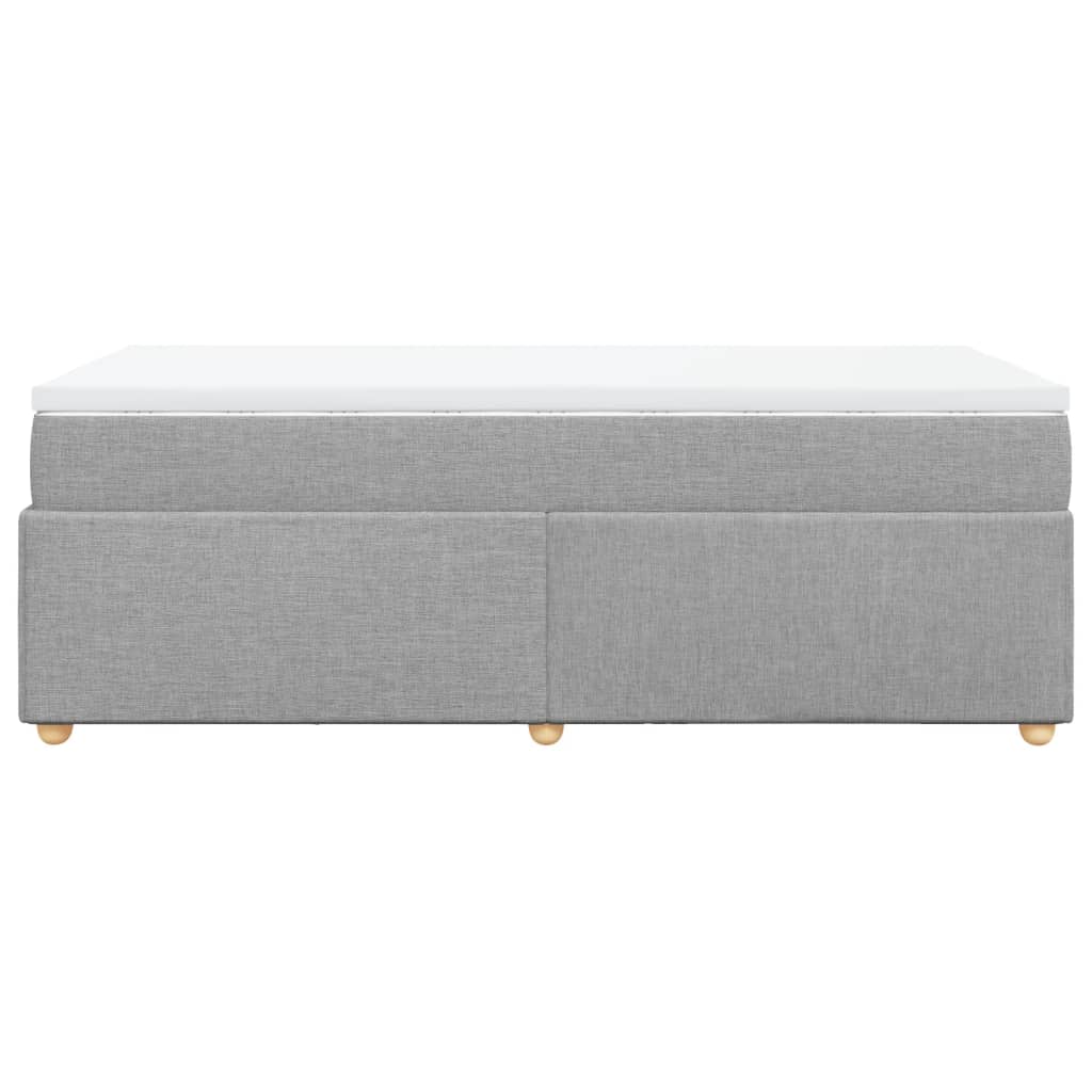 Boxspring met matras stof lichtgrijs 90x200 cm is nu te koop bij PeponiXL, paradijselijk wonen!