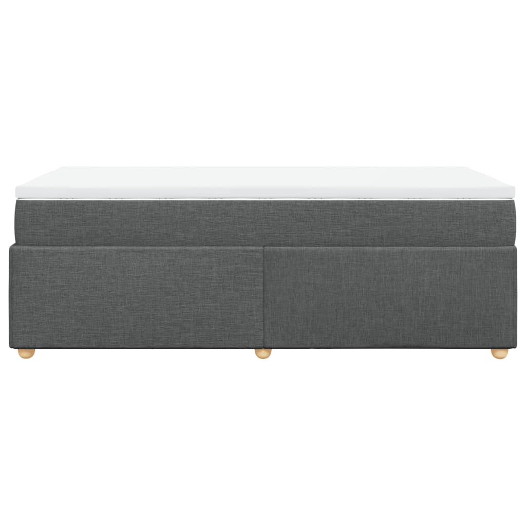 Boxspring met matras stof donkergrijs 90x200 cm is nu te koop bij PeponiXL, paradijselijk wonen!
