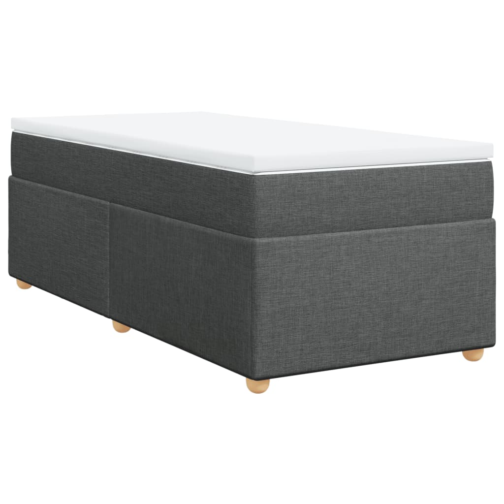 Boxspring met matras stof donkergrijs 90x200 cm is nu te koop bij PeponiXL, paradijselijk wonen!