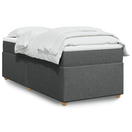Boxspring met matras stof donkergrijs 90x200 cm is nu te koop bij PeponiXL, paradijselijk wonen!