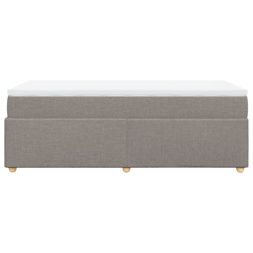 Boxspring met matras stof taupe 90x200 cm is nu te koop bij PeponiXL, paradijselijk wonen!