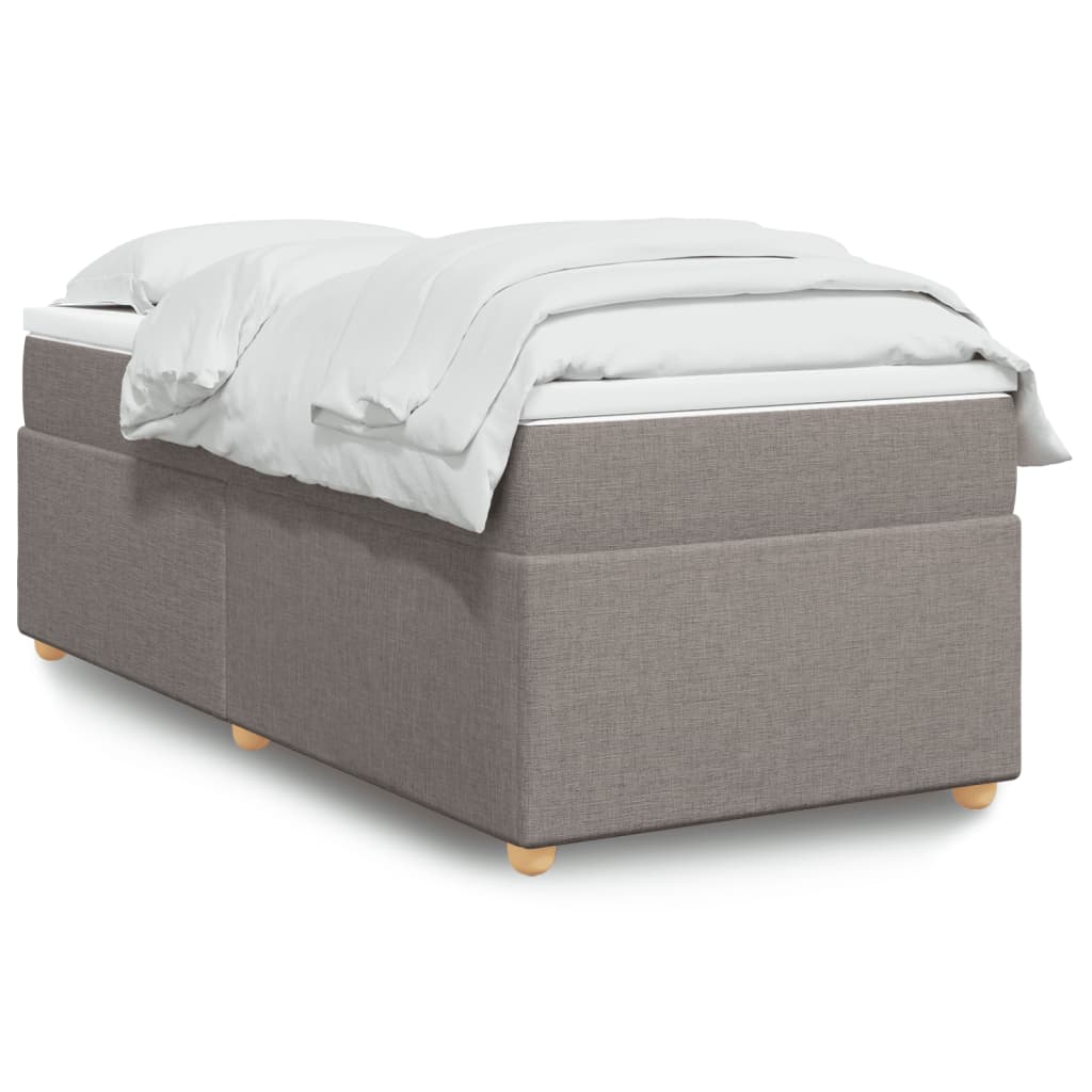 Boxspring met matras stof taupe 90x200 cm is nu te koop bij PeponiXL, paradijselijk wonen!