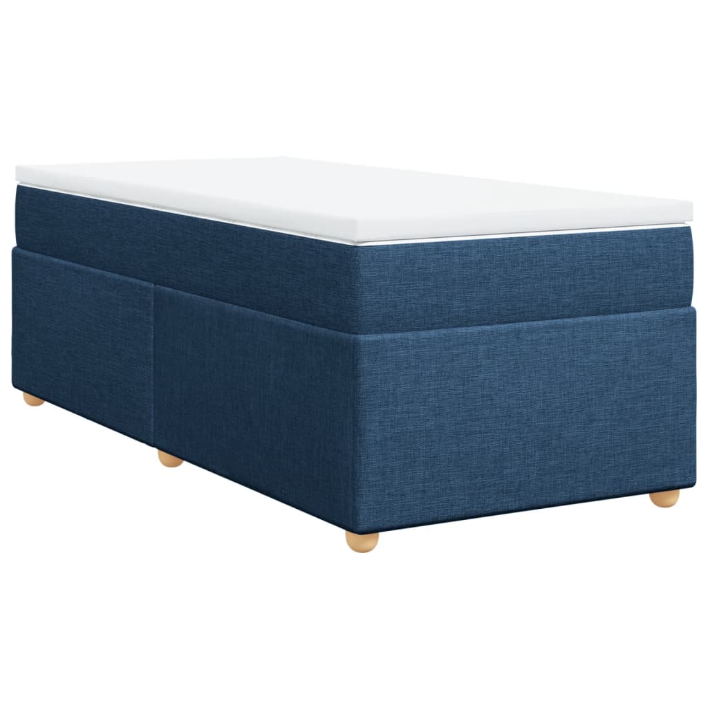 Boxspring met matras stof blauw 90x200 cm is nu te koop bij PeponiXL, paradijselijk wonen!