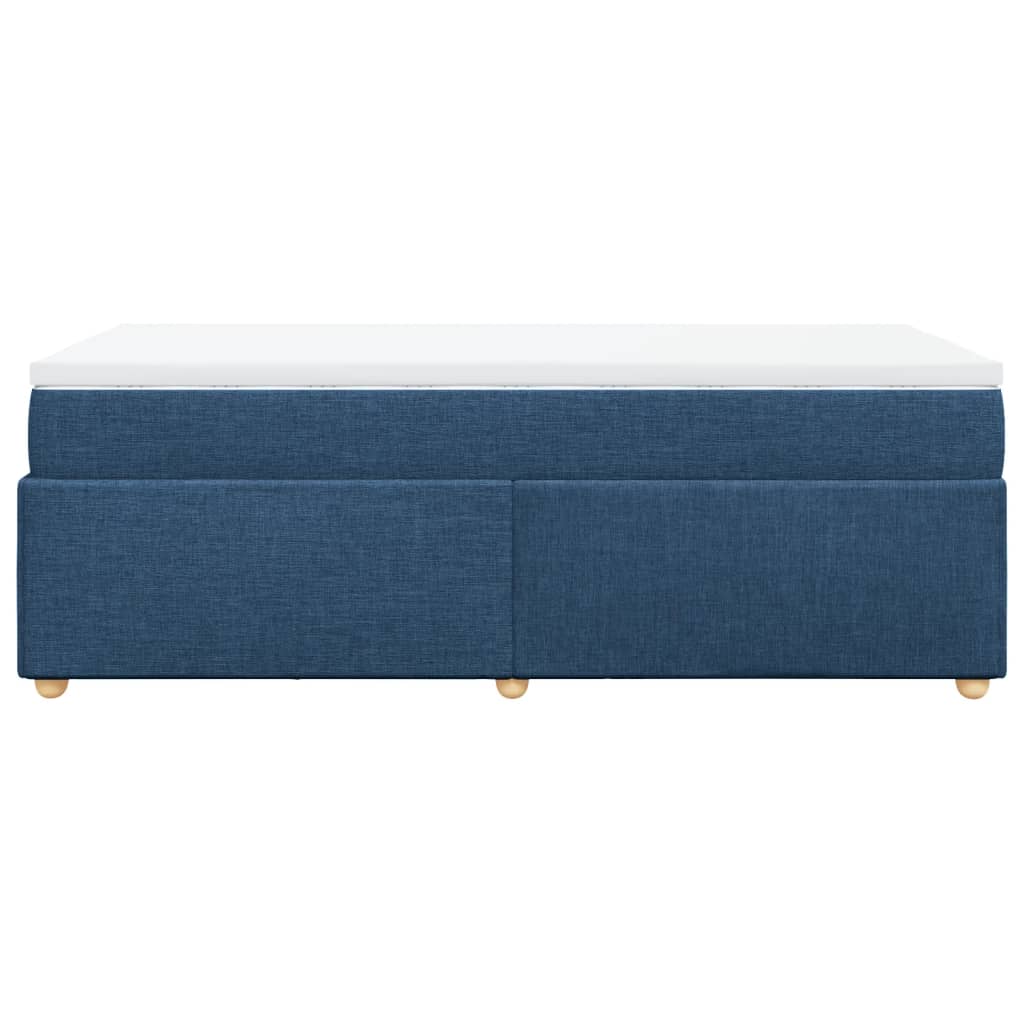 Boxspring met matras stof blauw 90x200 cm is nu te koop bij PeponiXL, paradijselijk wonen!