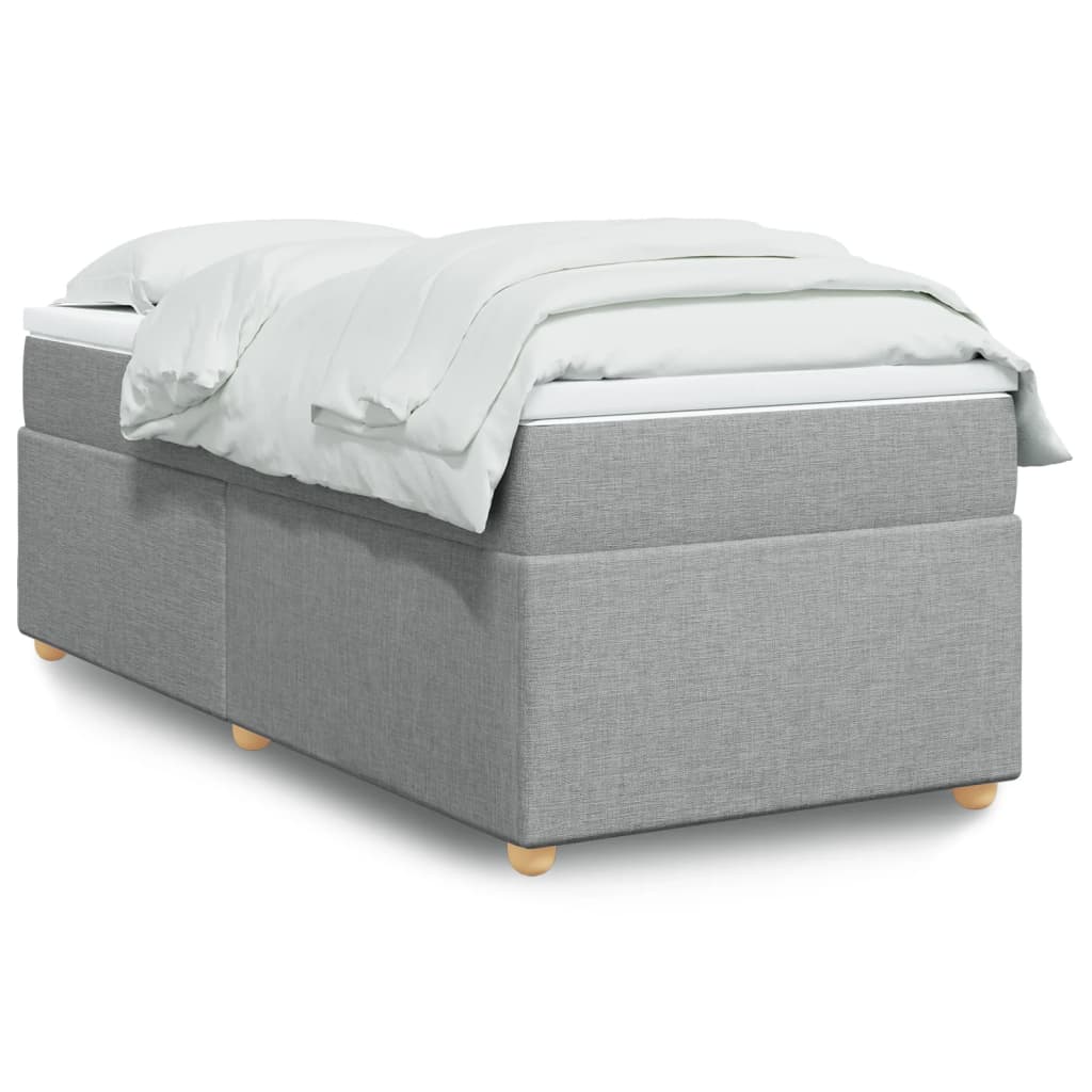 Boxspring met matras stof lichtgrijs 100x200 cm is nu te koop bij PeponiXL, paradijselijk wonen!