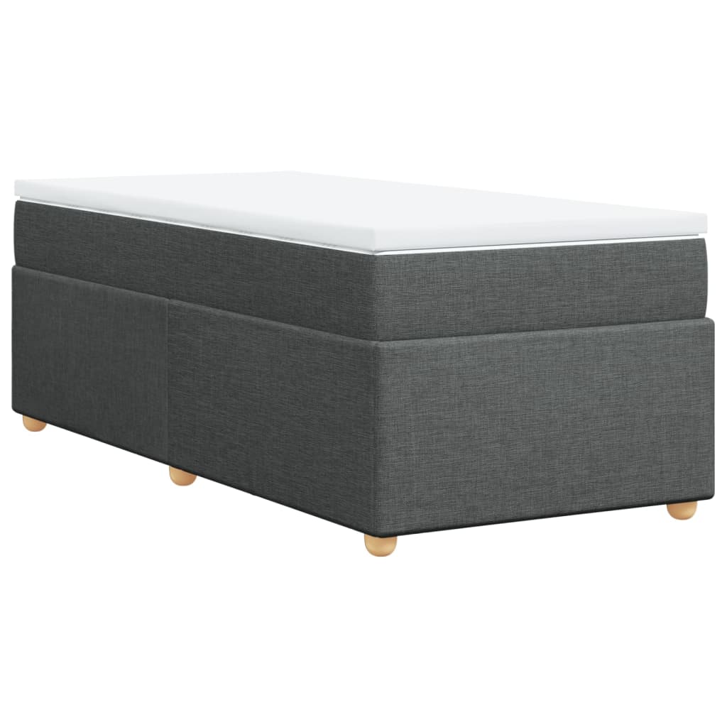 Boxspring met matras stof donkergrijs 100x200 cm is nu te koop bij PeponiXL, paradijselijk wonen!