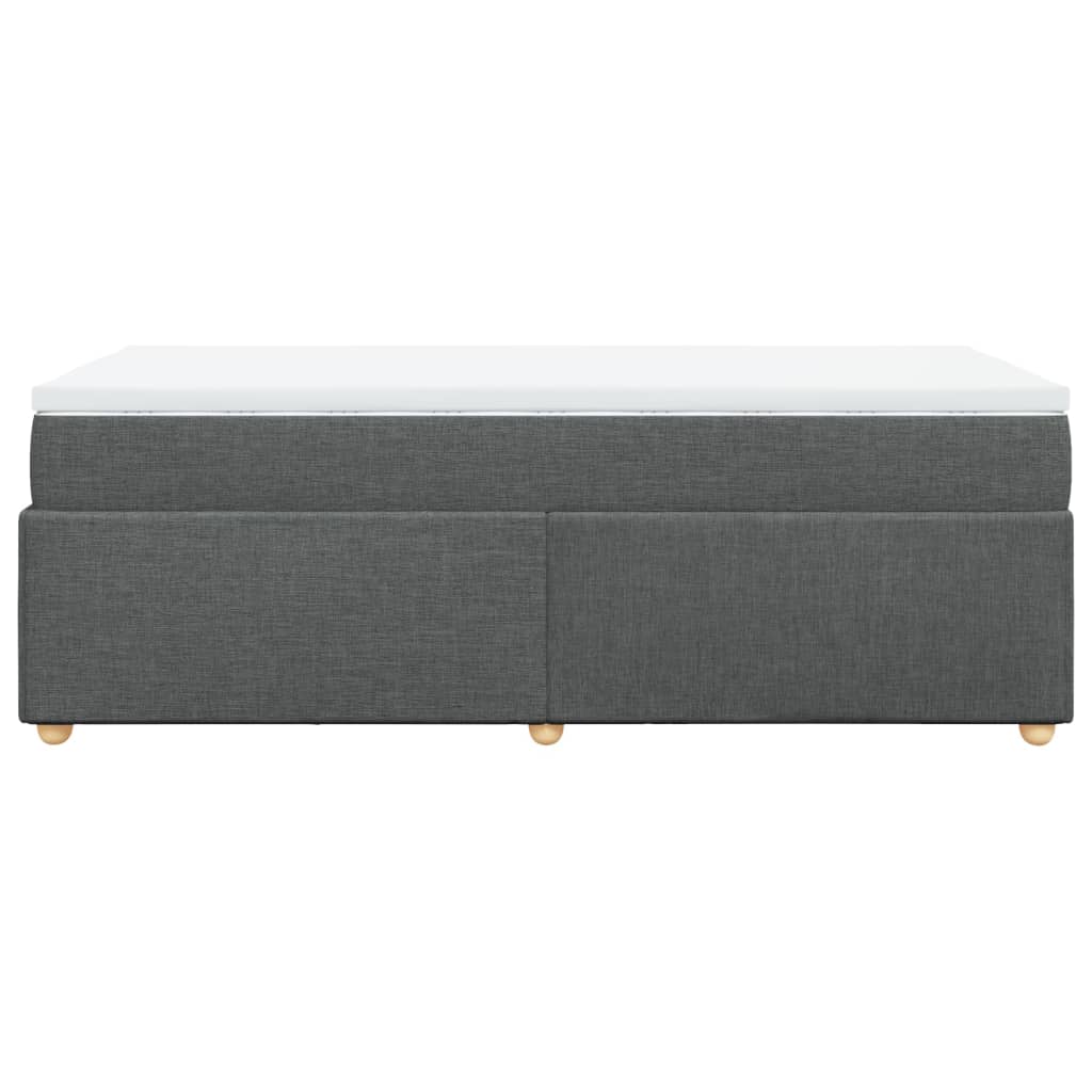 Boxspring met matras stof donkergrijs 100x200 cm is nu te koop bij PeponiXL, paradijselijk wonen!