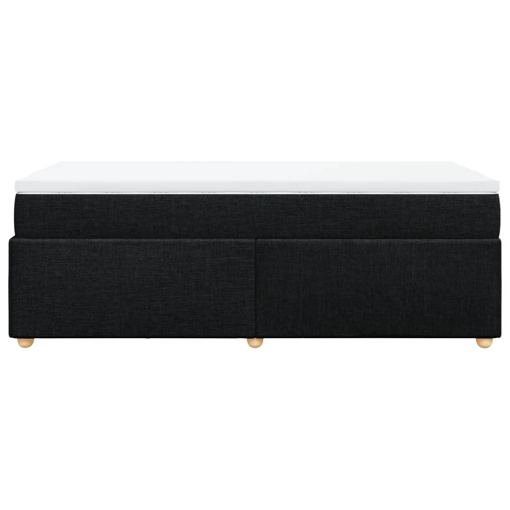Boxspring met matras stof zwart 100x200 cm is nu te koop bij PeponiXL, paradijselijk wonen!