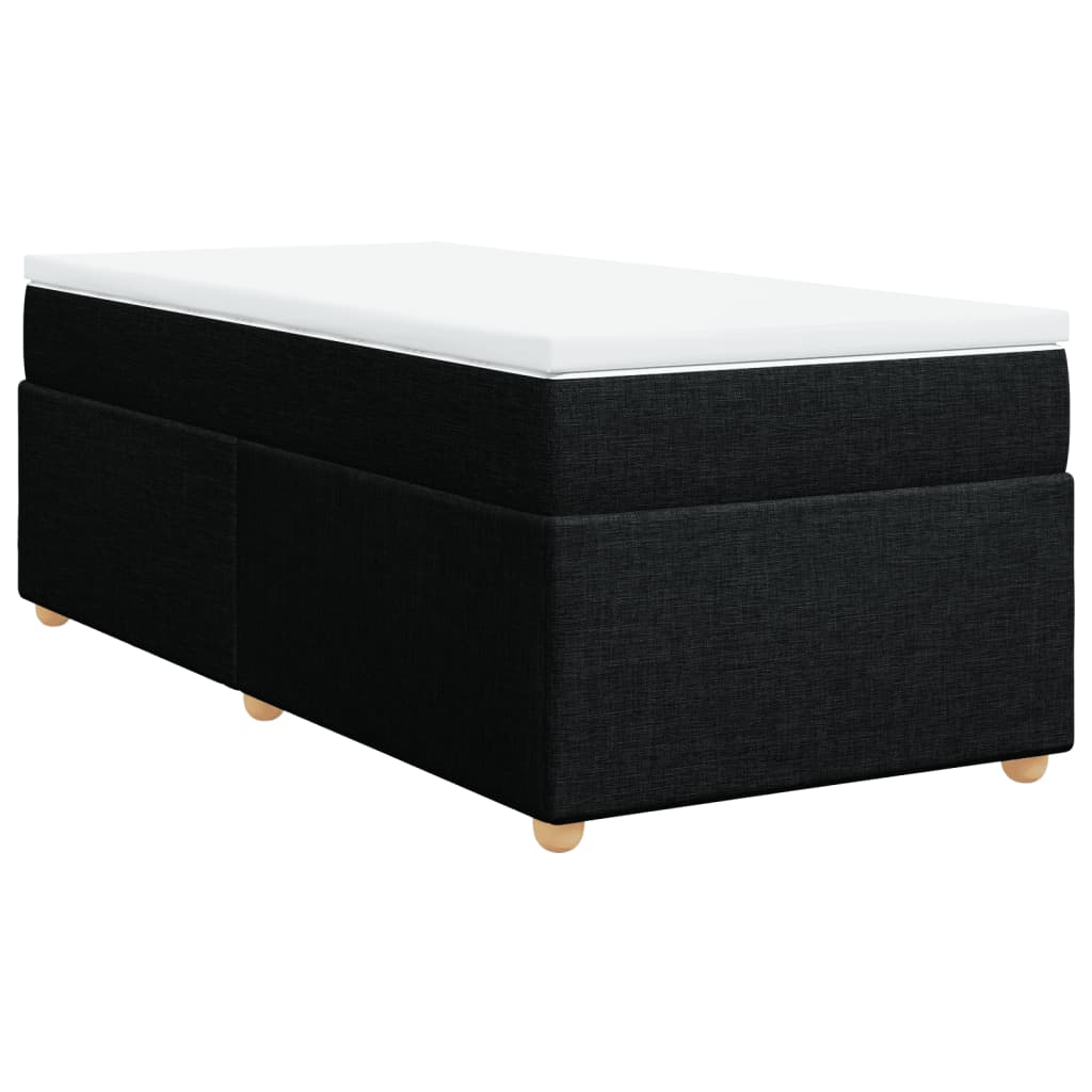 Boxspring met matras stof zwart 100x200 cm is nu te koop bij PeponiXL, paradijselijk wonen!