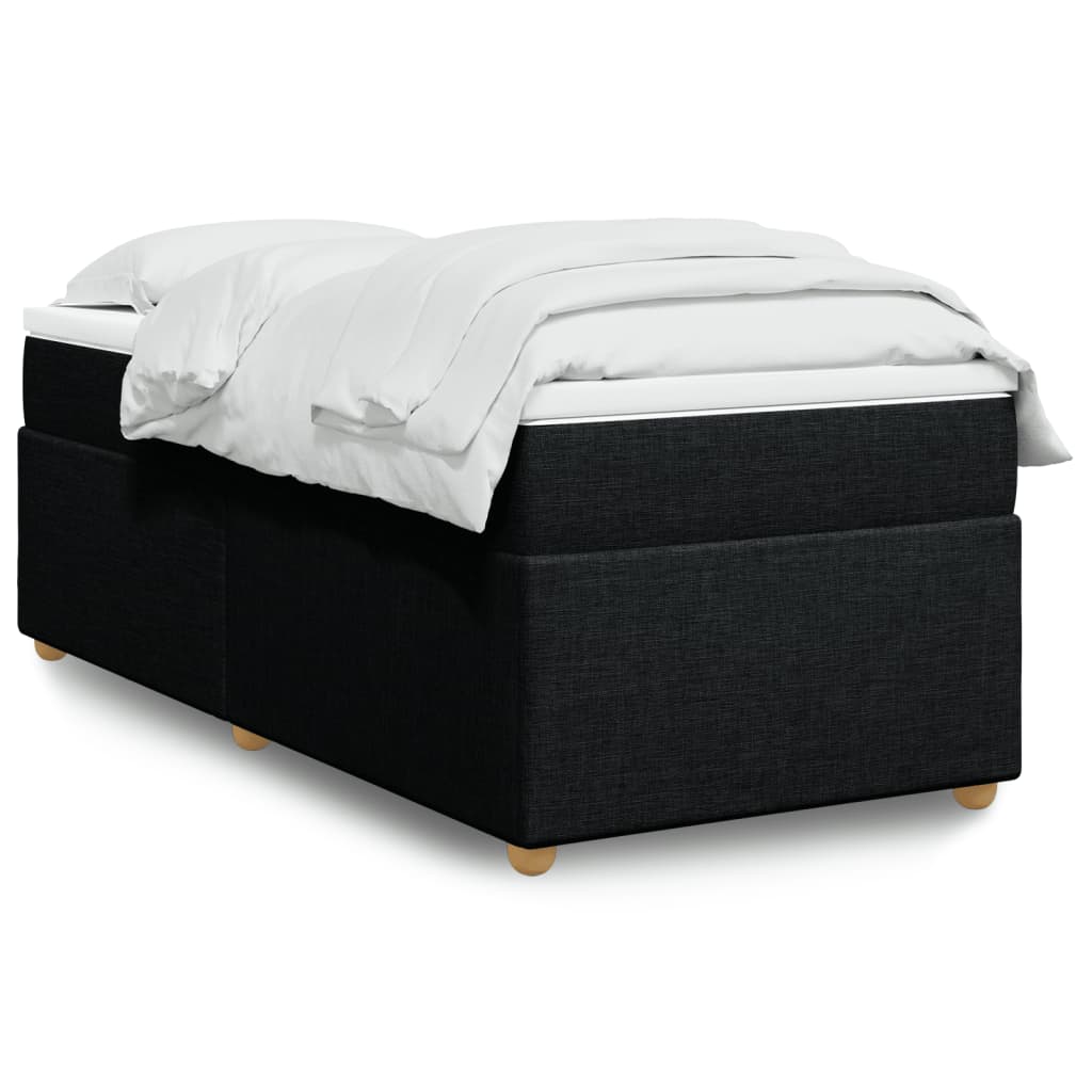 Boxspring met matras stof zwart 100x200 cm is nu te koop bij PeponiXL, paradijselijk wonen!