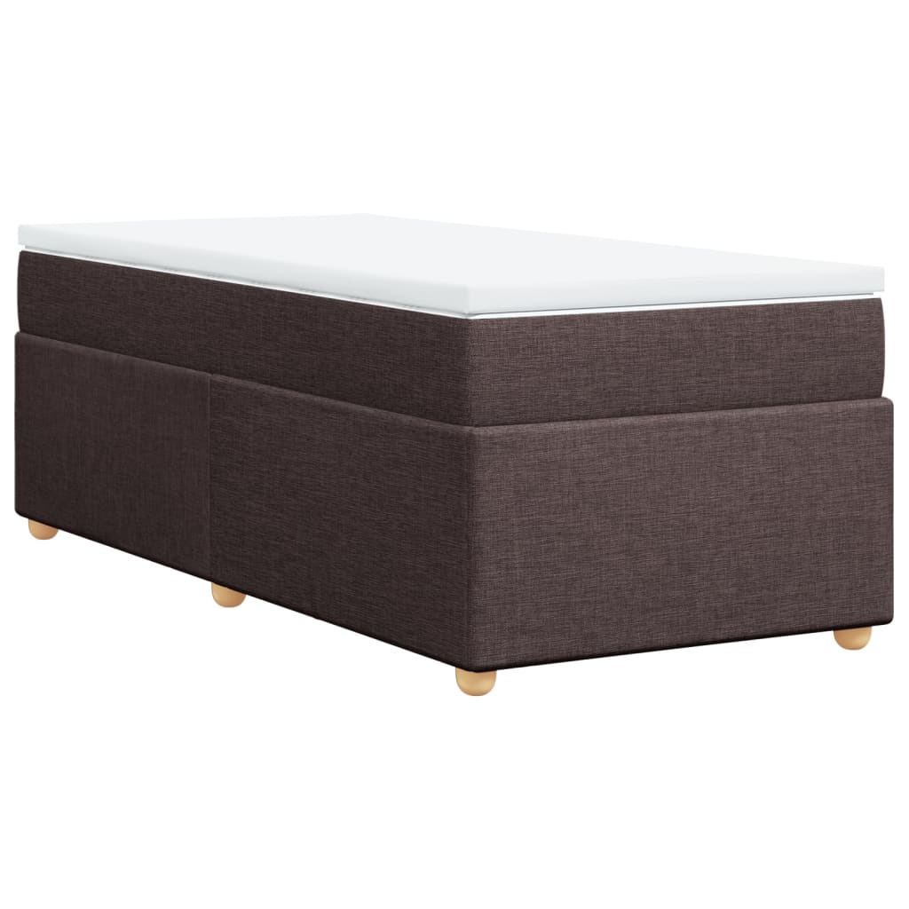 Boxspring met matras stof donkerbruin 100x200 cm is nu te koop bij PeponiXL, paradijselijk wonen!