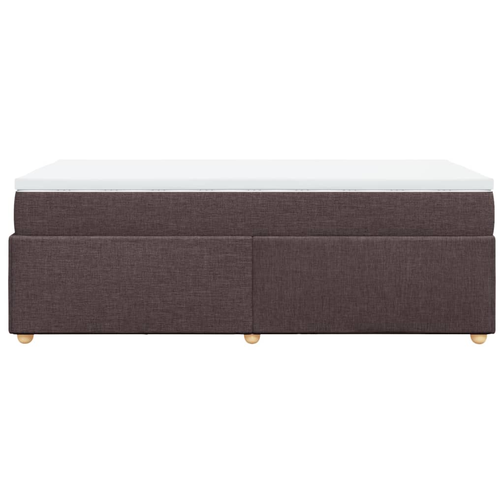 Boxspring met matras stof donkerbruin 100x200 cm is nu te koop bij PeponiXL, paradijselijk wonen!