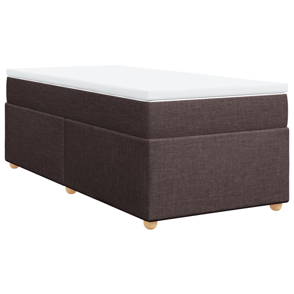 Boxspring met matras stof donkerbruin 100x200 cm is nu te koop bij PeponiXL, paradijselijk wonen!