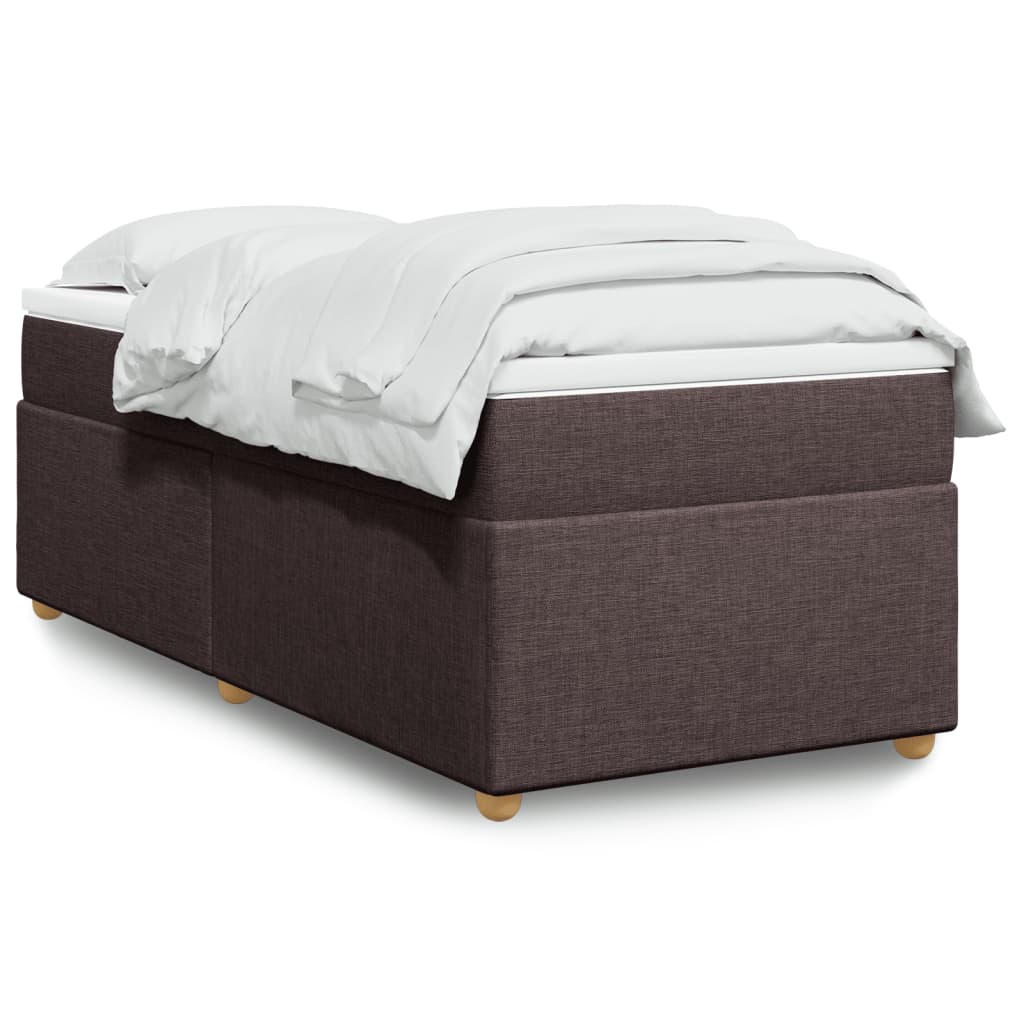 Boxspring met matras stof donkerbruin 100x200 cm is nu te koop bij PeponiXL, paradijselijk wonen!