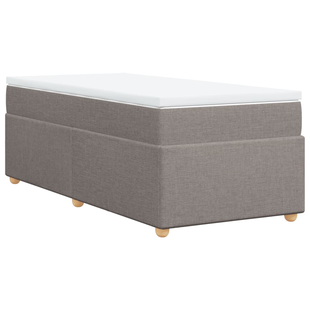 Boxspring met matras stof taupe 100x200 cm is nu te koop bij PeponiXL, paradijselijk wonen!