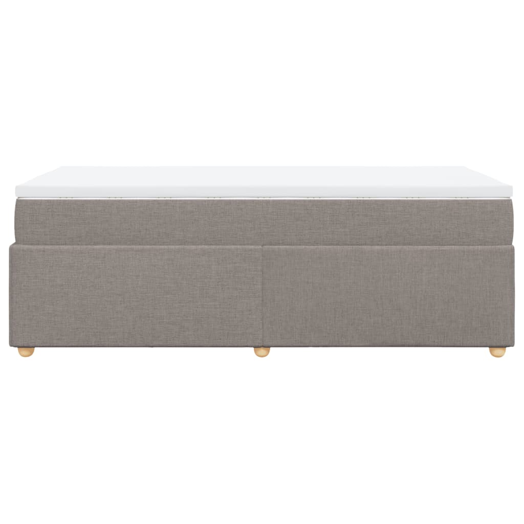 Boxspring met matras stof taupe 100x200 cm is nu te koop bij PeponiXL, paradijselijk wonen!