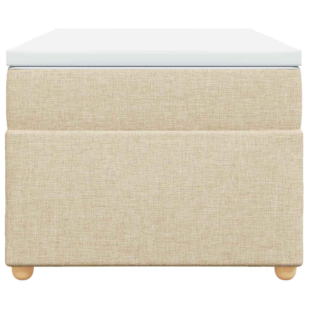 Boxspring met matras stof crèmekleurig 100x200 cm is nu te koop bij PeponiXL, paradijselijk wonen!