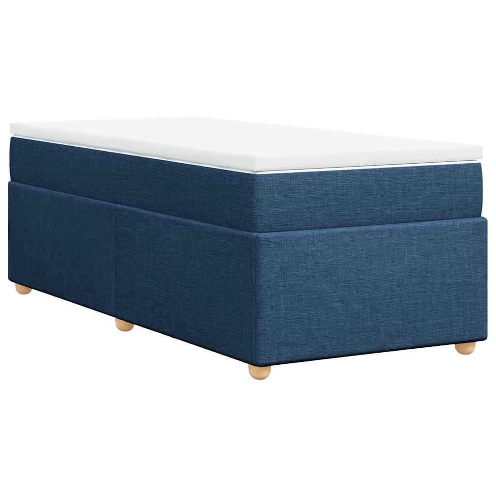 Boxspring met matras stof blauw 100x200 cm is nu te koop bij PeponiXL, paradijselijk wonen!