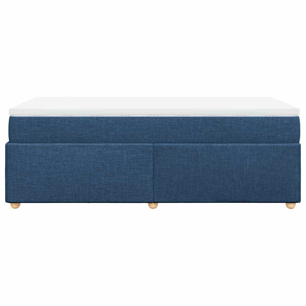 Boxspring met matras stof blauw 100x200 cm is nu te koop bij PeponiXL, paradijselijk wonen!