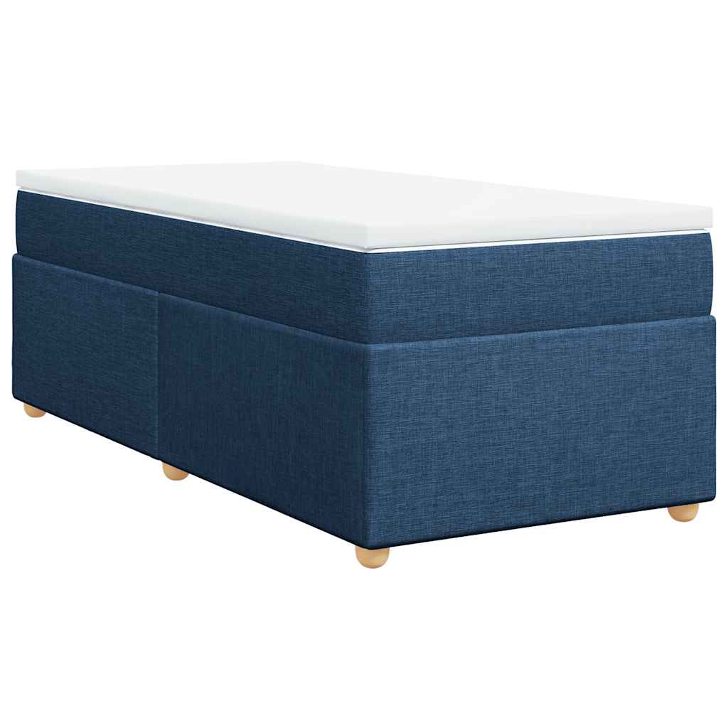 Boxspring met matras stof blauw 100x200 cm is nu te koop bij PeponiXL, paradijselijk wonen!
