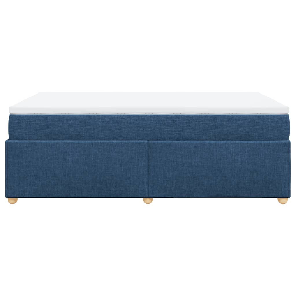 Boxspring met matras stof blauw 120x190 cm is nu te koop bij PeponiXL, paradijselijk wonen!
