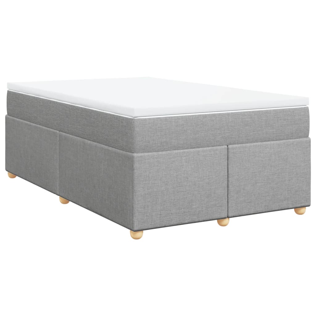 Boxspring met matras stof lichtgrijs 120x200 cm is nu te koop bij PeponiXL, paradijselijk wonen!