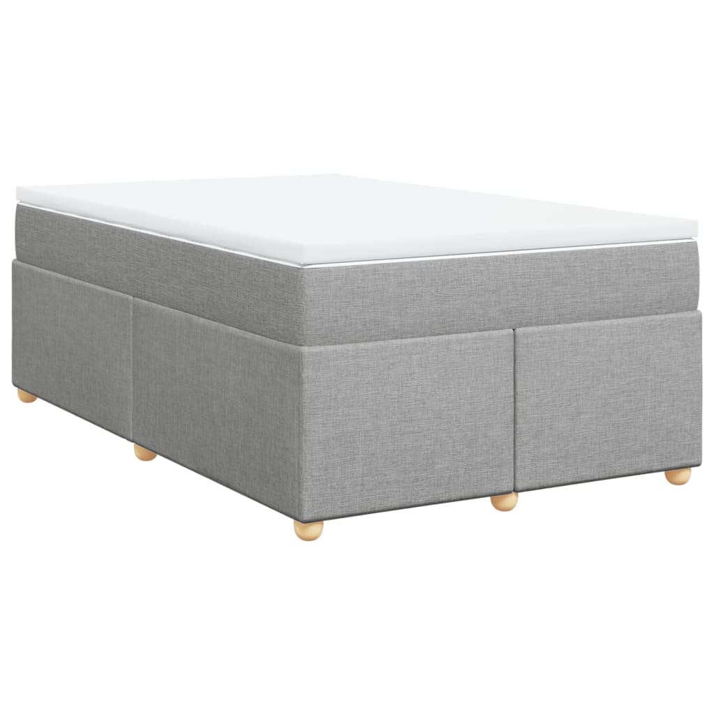 Boxspring met matras stof lichtgrijs 120x200 cm is nu te koop bij PeponiXL, paradijselijk wonen!