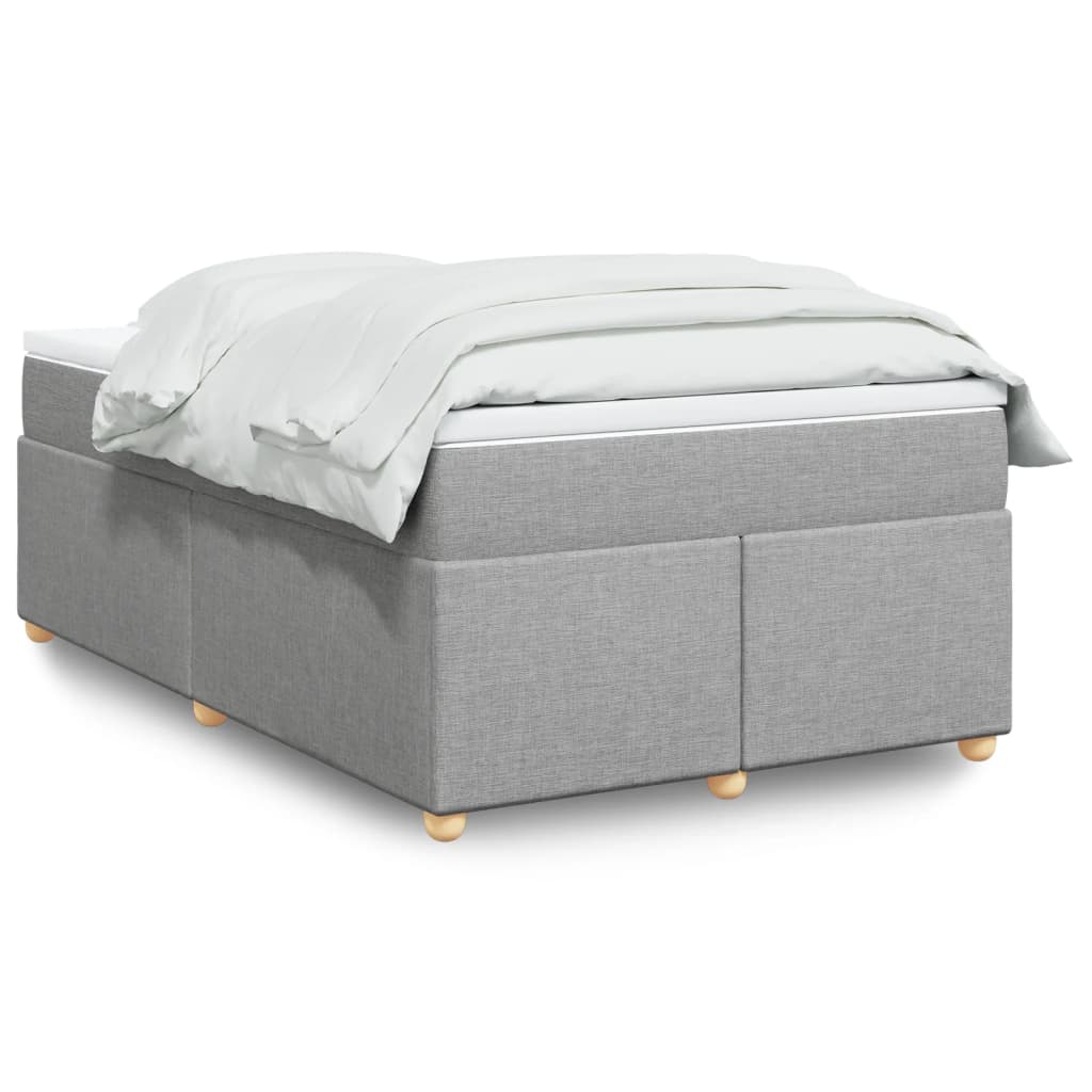 Boxspring met matras stof lichtgrijs 120x200 cm is nu te koop bij PeponiXL, paradijselijk wonen!
