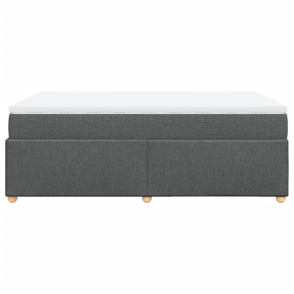 Boxspring met matras stof donkergrijs 120x200 cm is nu te koop bij PeponiXL, paradijselijk wonen!